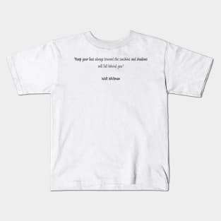 Popular quotes from popular people - Walt Whitman Kids T-Shirt